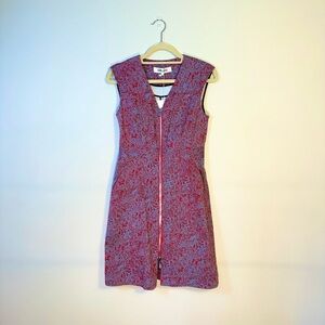 Diane Von Furstenberg Red and Blue Jumper Style Dress